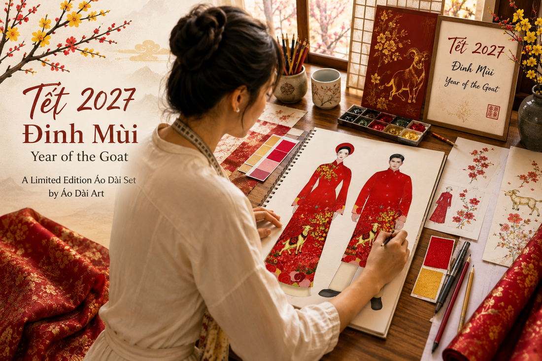 Áo Dài Art limited-edition Tết 2027 Year of the Goat Đinh Mùi banner